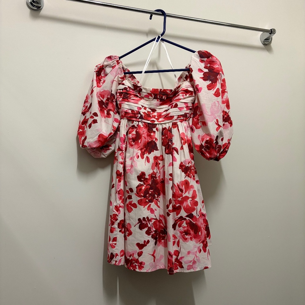 ❤️🤍 Abercrombie & Fitch Emerson Puff Sleeve Mini Dress – S Petite 🤍❤️